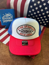 Load image into Gallery viewer, Star Spangled Cowgirl Trucker Hat
