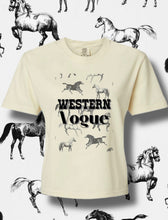 Load image into Gallery viewer, Wild Horses Western Vogue Cropped T-Shirt
