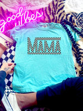 Load image into Gallery viewer, Mama Checkered Tee - Neons
