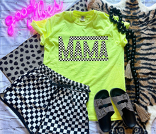 Load image into Gallery viewer, Mama Checkered Tee - Neons
