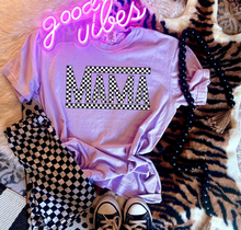 Load image into Gallery viewer, Mama Checkered Tee - Neons
