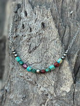 Load image into Gallery viewer, Sterling Silver Jasper Turquoise Necklace
