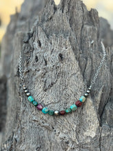Load image into Gallery viewer, Sterling Silver Jasper Turquoise Necklace
