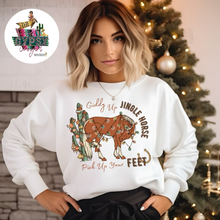 Load image into Gallery viewer, Giddy Up Jingle Horse Sweatshirt
