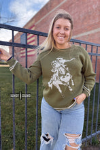 Load image into Gallery viewer, DS OLIVE Wild &amp; Western Sweater
