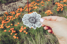 Load image into Gallery viewer, B &amp; W Sunflower  - Sticker
