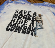 Load image into Gallery viewer, Save A Horse Ride A Cowboy RIP Bleached Tee
