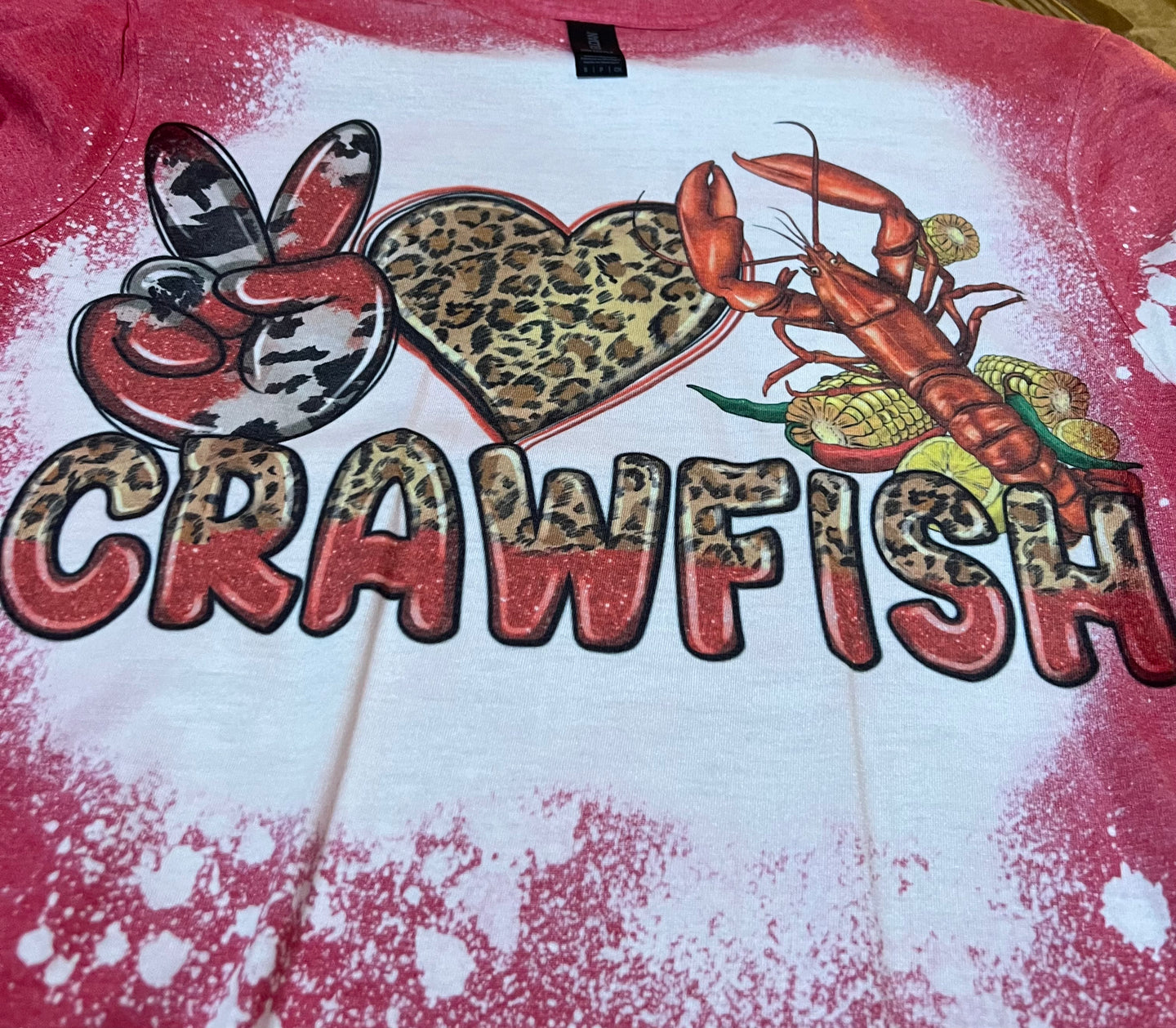Peace Love Crawfish  Tee