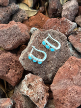 Load image into Gallery viewer, Western Turquoise Clipback Earrings

