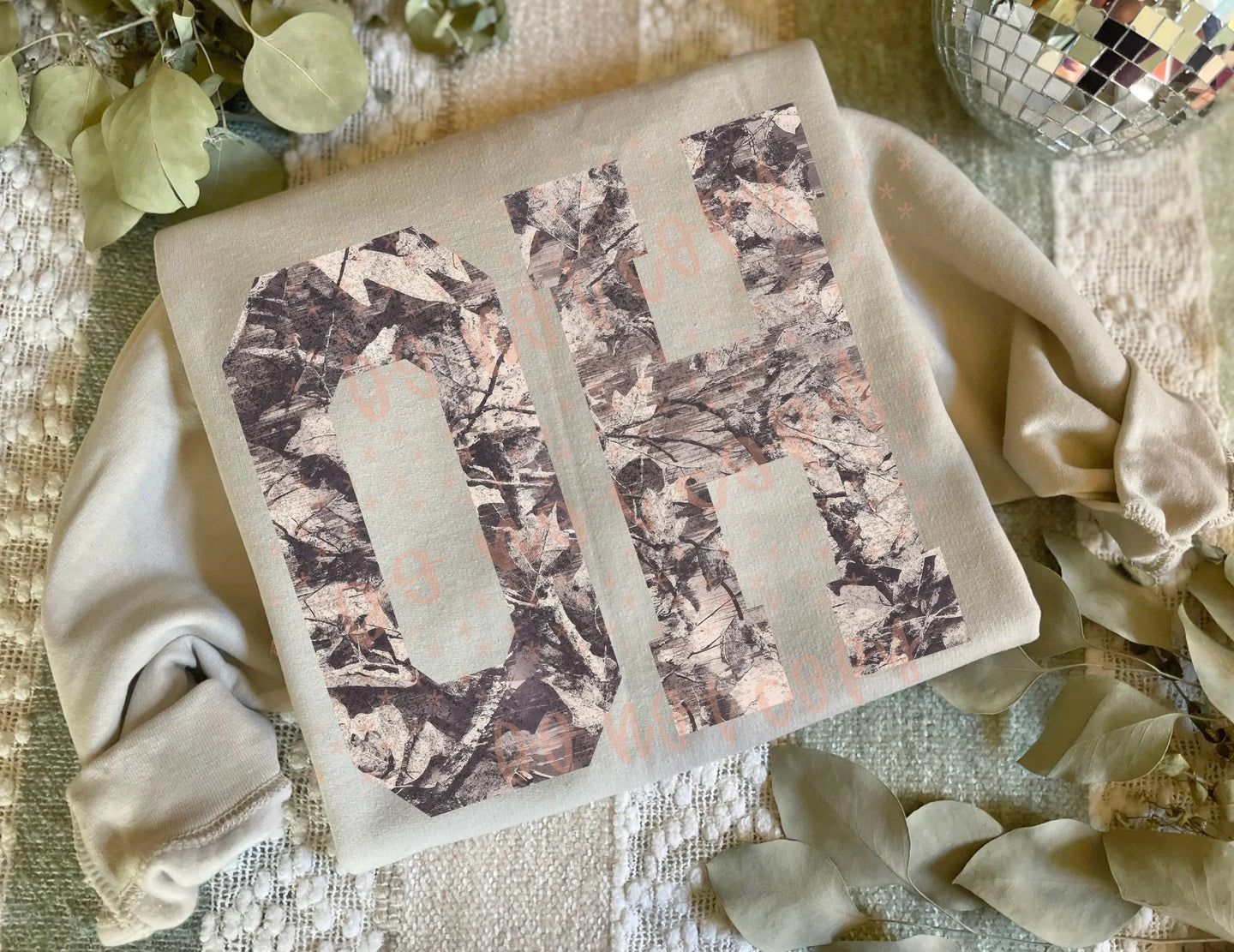 Trendy camo OH tee or sweatshirt