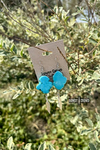 Load image into Gallery viewer, DS Turquoise Feather Earrings
