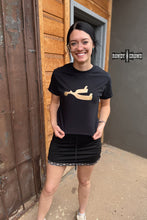 Load image into Gallery viewer, DS Metallic Spur Tee- BLACK
