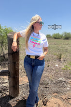 Load image into Gallery viewer, DS WHITE- Neon Boot Stitch Tee
