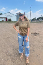Load image into Gallery viewer, BROWN Leopard Bit Tee
