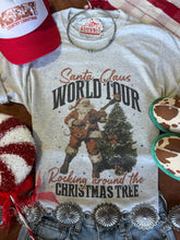 Load image into Gallery viewer, Santa Rocking Around The Christmas Tree Graphic Tee
