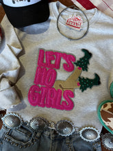 Load image into Gallery viewer, Let's Ho Girls Christmas Glitter Patch Sweatshirt
