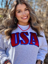 Load image into Gallery viewer, USA in Metallic Puff Sweatshirt
