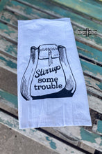 Load image into Gallery viewer, DS Stirrup Some Trouble Tea Towel
