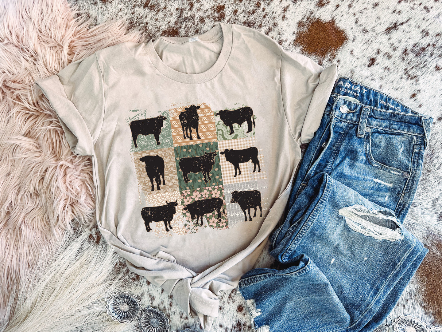 Cow Square - Graphic Top