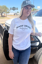 Load image into Gallery viewer, WHITE Rowdy Crowd Promo Tee
