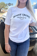 Load image into Gallery viewer, WHITE Rowdy Crowd Promo Tee

