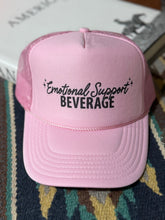 Load image into Gallery viewer, Emotional Support Beverage Pink Trucker Hat
