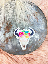 Load image into Gallery viewer, Spring Queen Bull Skull - Sticker
