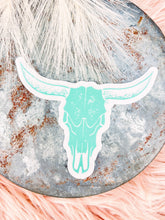 Load image into Gallery viewer, Large Mint Logo Skull - Clear Sticker
