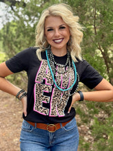 Load image into Gallery viewer, Stacked Leopard Amen Tee
