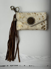 Load image into Gallery viewer, Gold Dust Fringe Wallet Keychain
