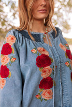 Load image into Gallery viewer, Denim and Rose Top
