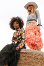 Load image into Gallery viewer, Floral Black Button Up
