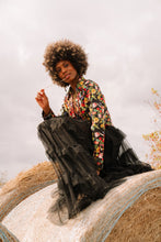 Load image into Gallery viewer, Floral Black Button Up
