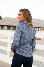 Load image into Gallery viewer, Denim Rose Button Up
