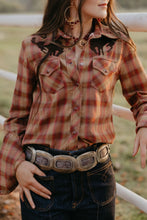 Load image into Gallery viewer, Pretty Plaid Cowboy Button Up
