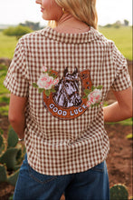 Load image into Gallery viewer, Western Gingham Blouse

