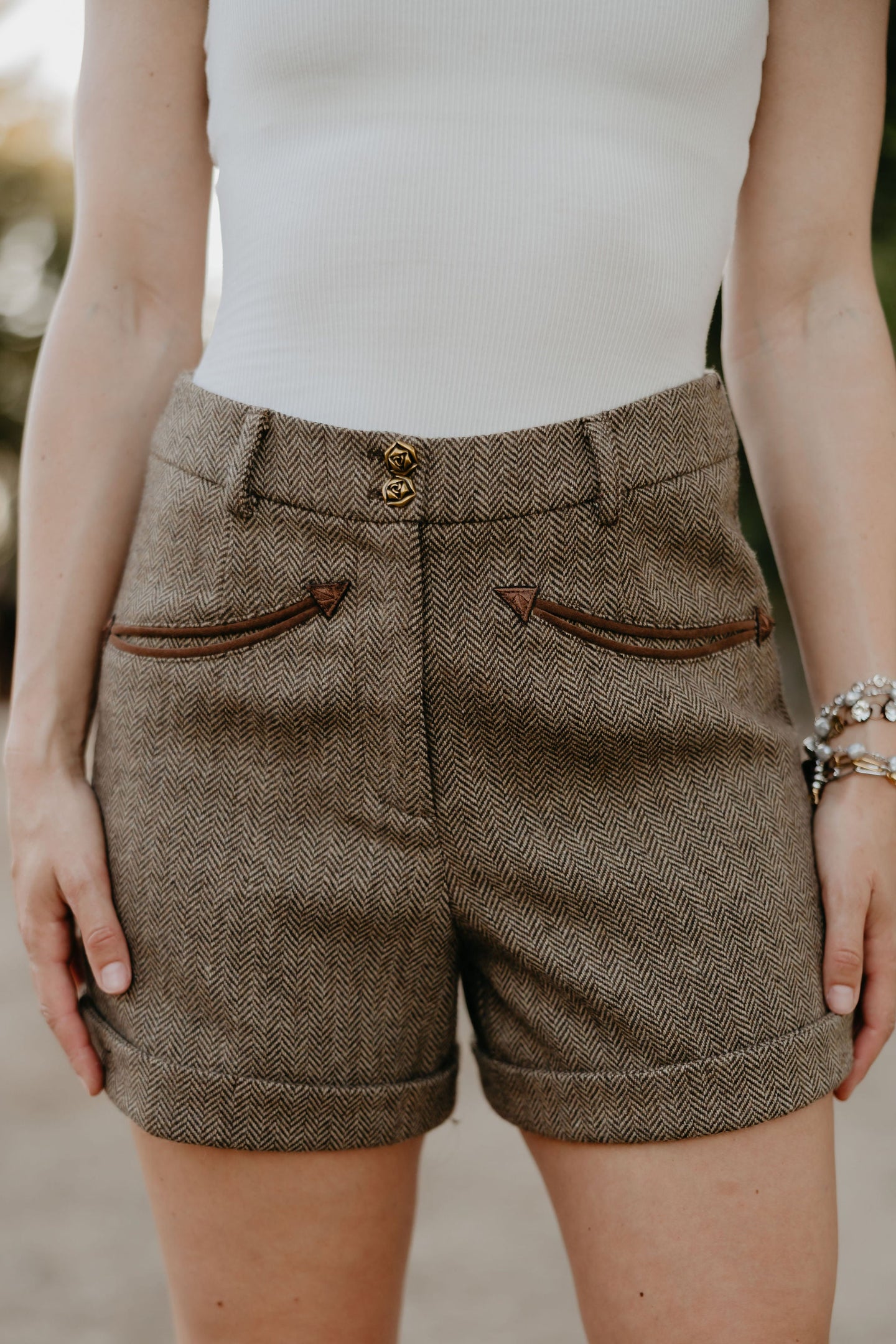 Holman Herringbone Shorts
