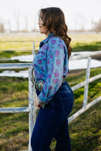 Load image into Gallery viewer, Denim Rose Button Up
