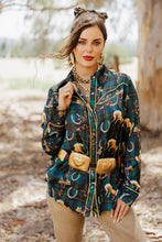 Load image into Gallery viewer, Lucky Plaid Pony Buck Button Up
