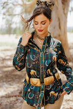 Load image into Gallery viewer, Lucky Plaid Pony Buck Button Up

