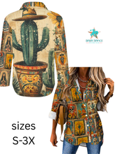 Load image into Gallery viewer, Baha Ranch Colores de Mexico Dia de los Muertos Button Up Blouse
