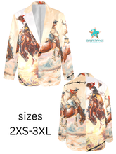 Load image into Gallery viewer, Yeehaw Cowboy Vintage Western Retro Blazer
