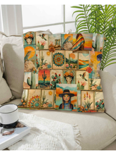 Load image into Gallery viewer, Colores de Mexico Pictures of the Southwest Pillow Case Made in USA
