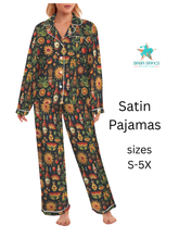 Load image into Gallery viewer, Colores De Mexico - Mexican Culture Satin Pajamas
