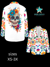Load image into Gallery viewer, Colores de Mexico Sugar Skull Floral Blazer
