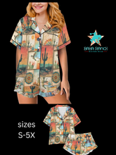 Load image into Gallery viewer, Colores de Mexico Pictures of the Southwest Satin Pajamas
