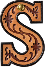 Load image into Gallery viewer, Monogrammed Initial Western Leather Look Saddle Longhorn Cowboy Cowgirl Kitchen Dish Towels Made in America
