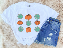 Load image into Gallery viewer, Pumpkin + Turquoise - Graphic Top
