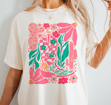 Load image into Gallery viewer, Boots &amp; Flowers - Graphic Top
