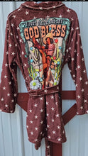 Load image into Gallery viewer, Cowgirl Says God Bless Women&#39;s Western Bath Robe
